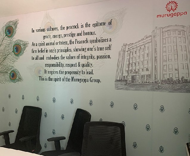 Murugappa Office Interiors signage project image 1